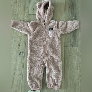 Pink Patagonia snowsuit